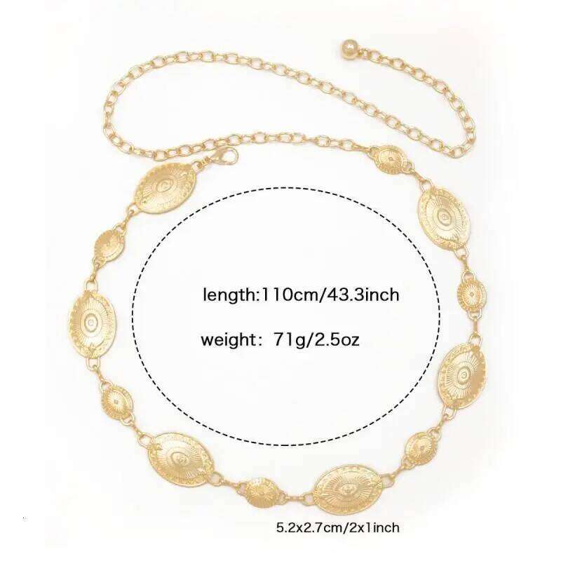 European American Cross Border New High Grade Metal Belt For Women Cinching Decoration Versatile Waist Chain Jewelry H260228