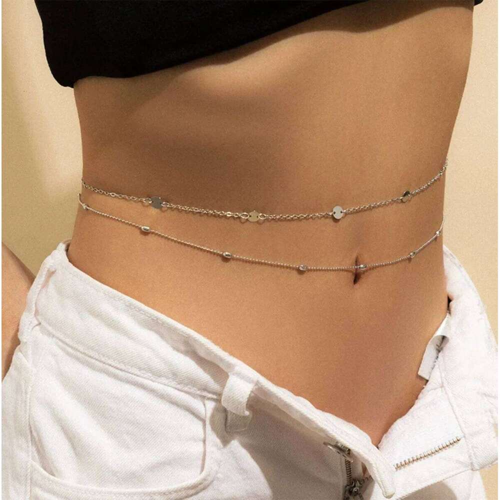 Summer beach sexy multi-layer waist fashionable and simple beautiful belly women's body chain Valentine's Day gift H260228