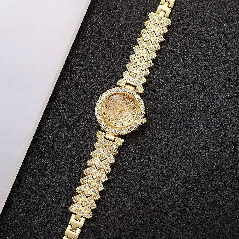 Luxury Full Diamond Women es Elegant Arabic Dial Wrist For Ladies Clock Reloj Mujer Without Box H260228