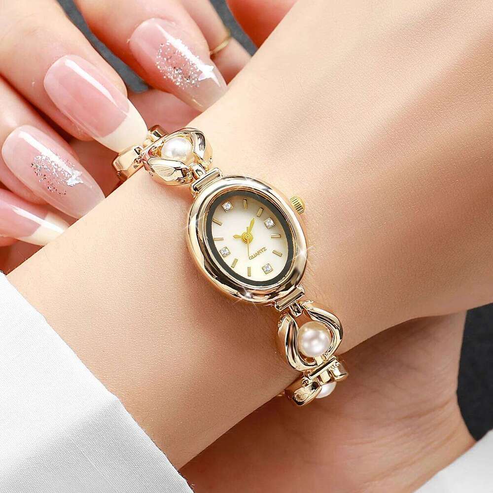Elegant Pearl Women Quartz Wrist Fashion Diamond Ladies es Reloj Mujer Without Box H260228