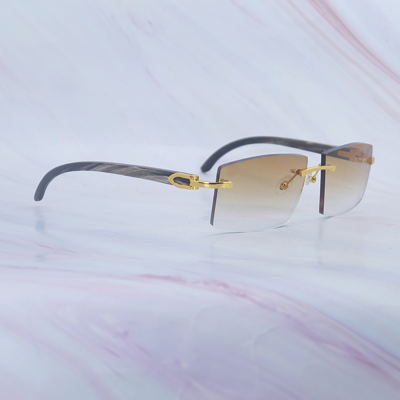 Genuine Black Marble Buffs Sunglasses Mens Decoration Designer Classic Luxury Carter Stylish Mens Decoration Sunglass Natural Buffalo Horn Eyewear 012 New Shape