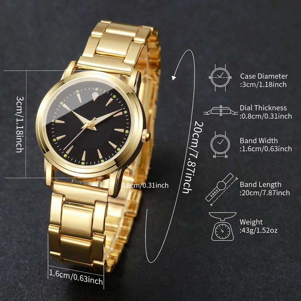 Fashion Women es Casual Alloy Band Simple Dial Analog Quartz WristWithout Box H260228