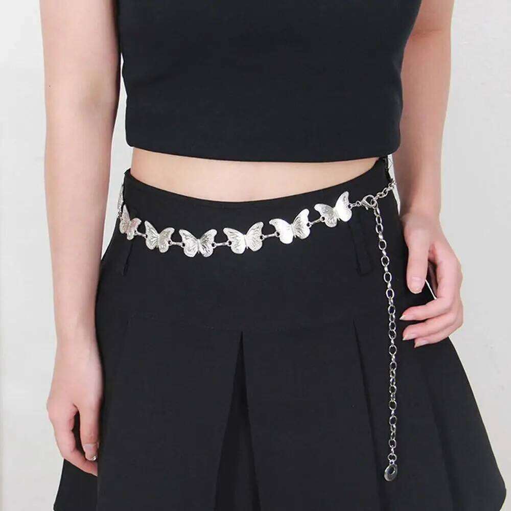 Fashion Butterfly Metal Bohemian Waist Belt For Women Five-pointed Sexy Body Chain Jewelry Accessories H260228