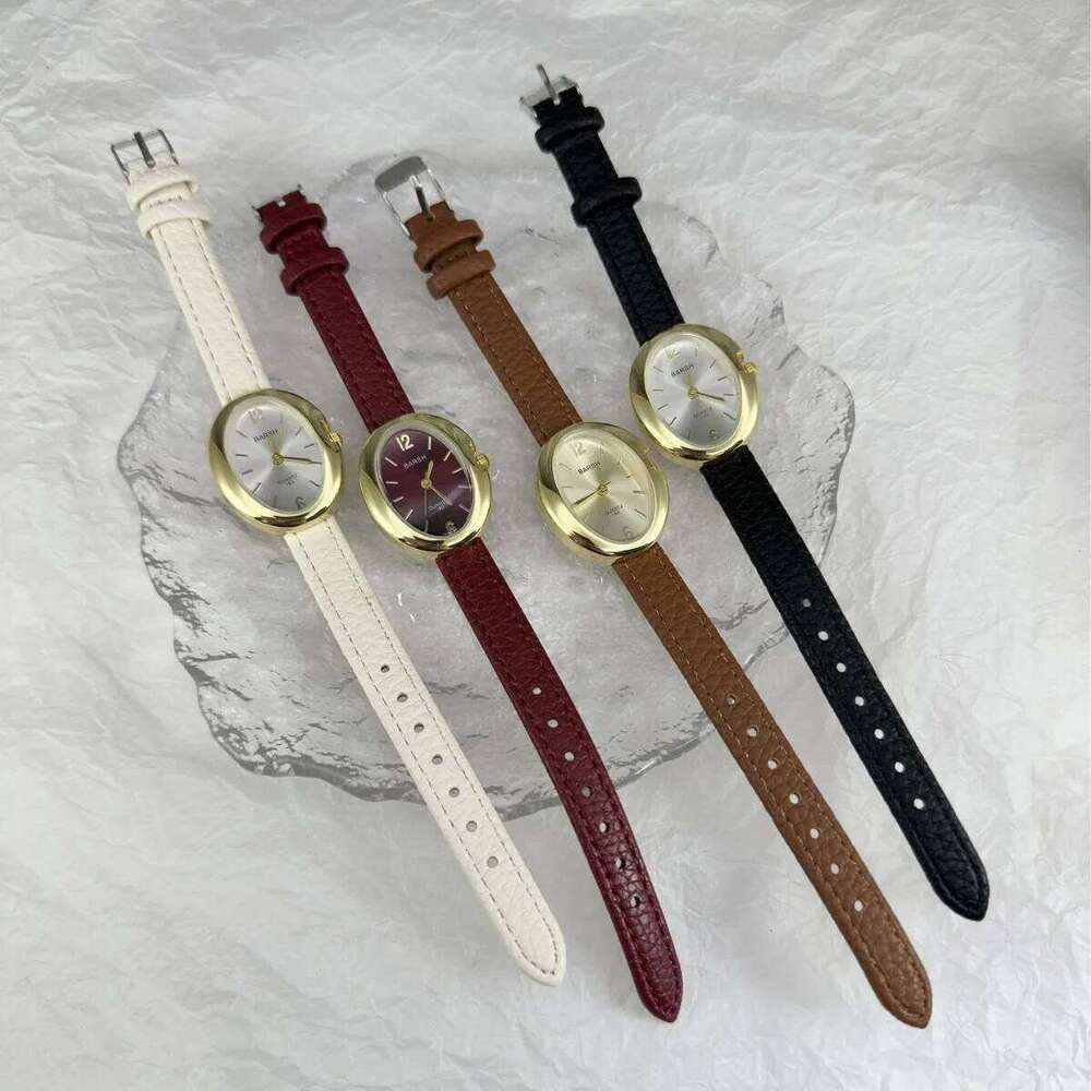Fashion Quartz for Women Simple Leather Strap Pigeon Egg Dial Ladies es Gift Girl Wristes Dropshipping H260228