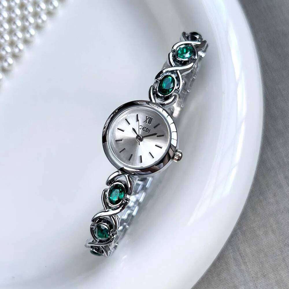 GEDI NEW Quartz Niche Design Exquisite Diamond-Studded Women's Ladies Dress Gifts H260228