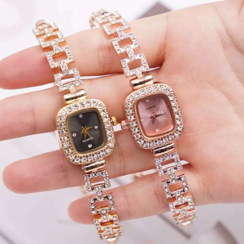 1pc-Adjustable Chain Square Small Women's Quartz Christmas, Valentine's Day Gift H260228