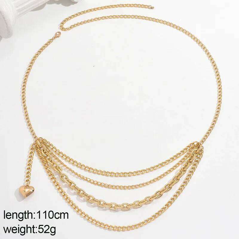 New Multilayer Tassel Waist Chain Women's Beach Fashion Crystal Body Chains Belts Accessory Bikini Accessories H260228