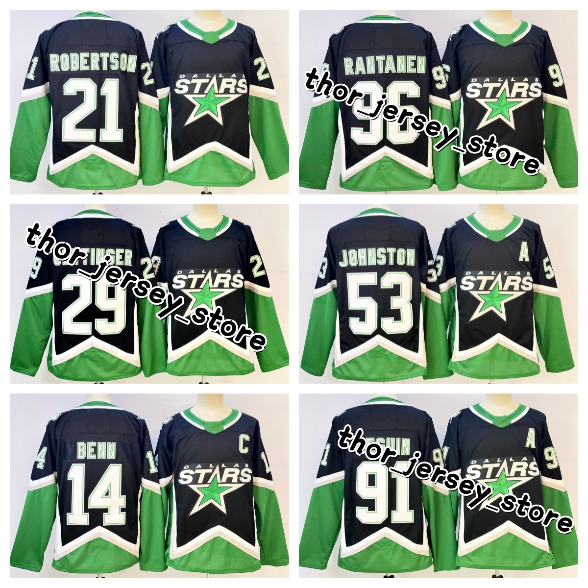 2026 Dallas Star Hockey Jersey Jason Robertson Tyler Seguin Miro Heiskanen Esa Lindell Jake Oettinger Jamie Benn Roope Hintz Harrison Custom men wom