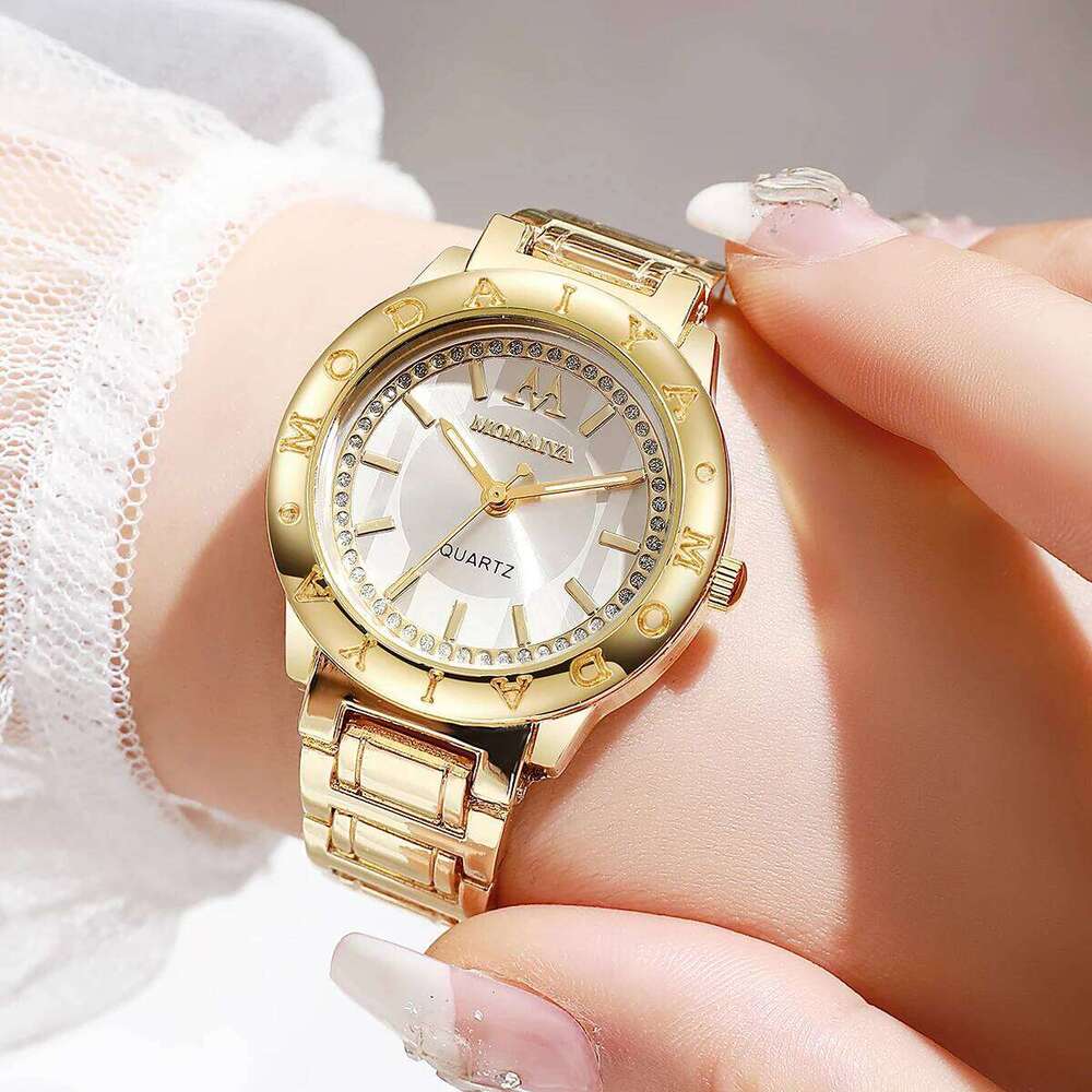 Elegant for Women Gold Fashion Ladies Quartz Diamond Female Wrist Reloj Mujer H260228