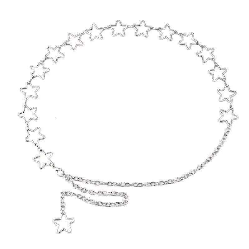 Cross Border Jewelry Personalized Hollow Star Waist Body Chain Minimalist Versatile Jeans Hip Hop Belt Accessories H260228