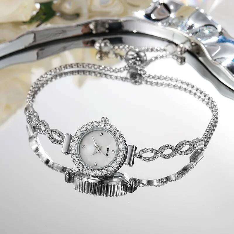 Fashion Rhinestone Women Ladies Quartz es Clock Relogio H260228