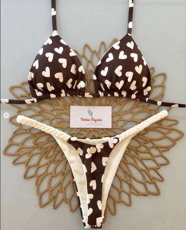 Swimwear Women Leopard Printed Sexy Bikini Set Striped Beachwear Summer Swimsuit Two-pieces Thong Bathing Suit Biquinis Z260301