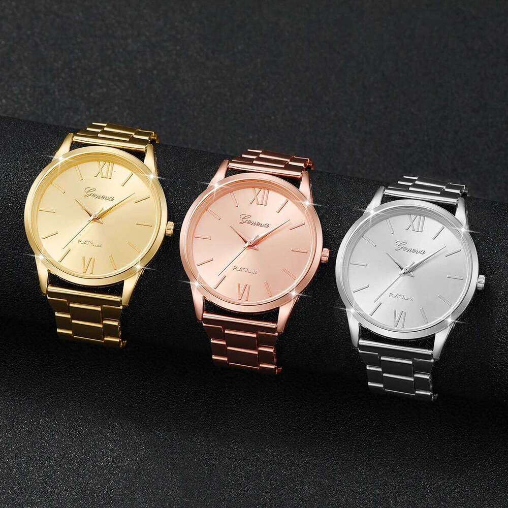 3/6PCS Fashion Women es Simple Roma Dial Analog Quartz Wrist s Set Reloj MujerWithout Box H260228