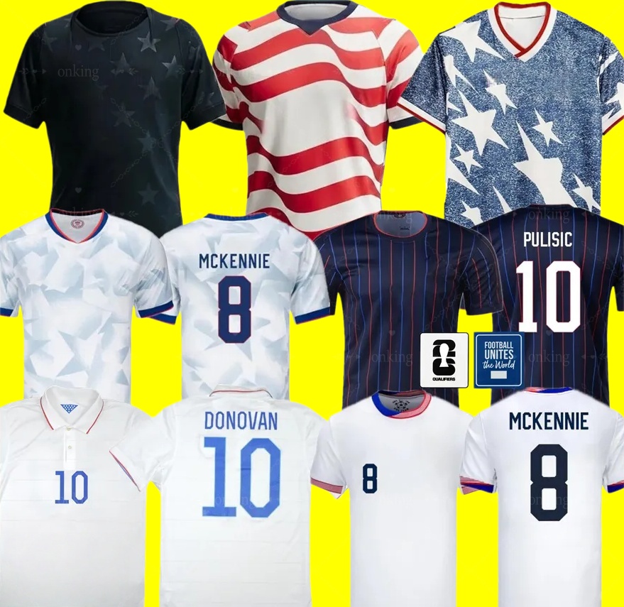 2026 United states PULISIC Soccer Jerseys McKENNIE REYNA McKENNIE WEAH SWANSON USAs MORGAN RAPINOE 25 26 home away kids kit woman Men Football Shirt