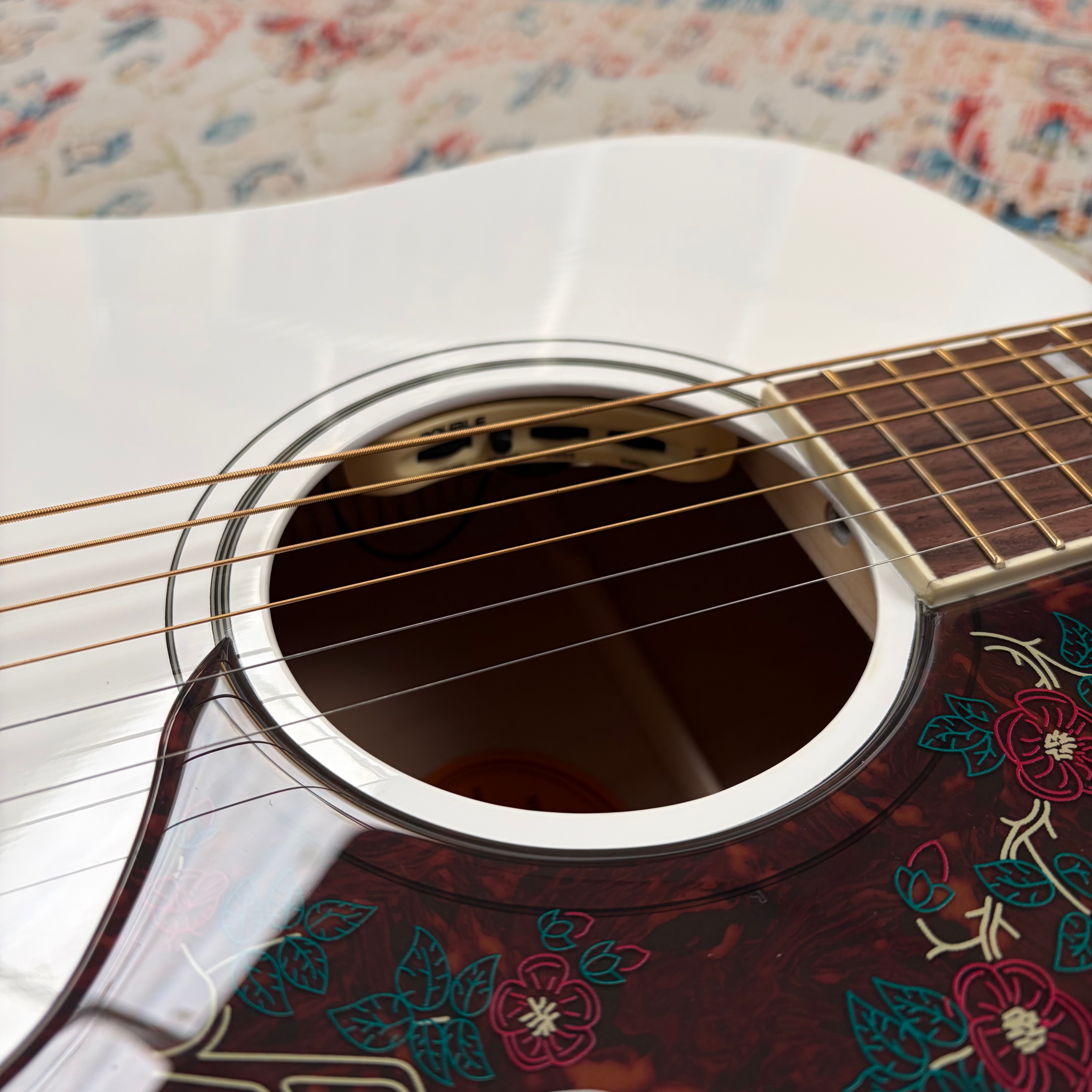 Premium Full size Acoustic Electric Guitar with Mahogany Neck,41 Inches, white, hot selling - view 7