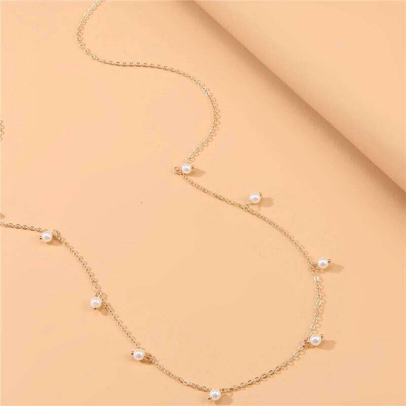 Sexy Vintage Aesthetic Pearl Pendant Belly Link Waist Chain Belt Streetwear Summer Women Fashion Body Jewelry H260228