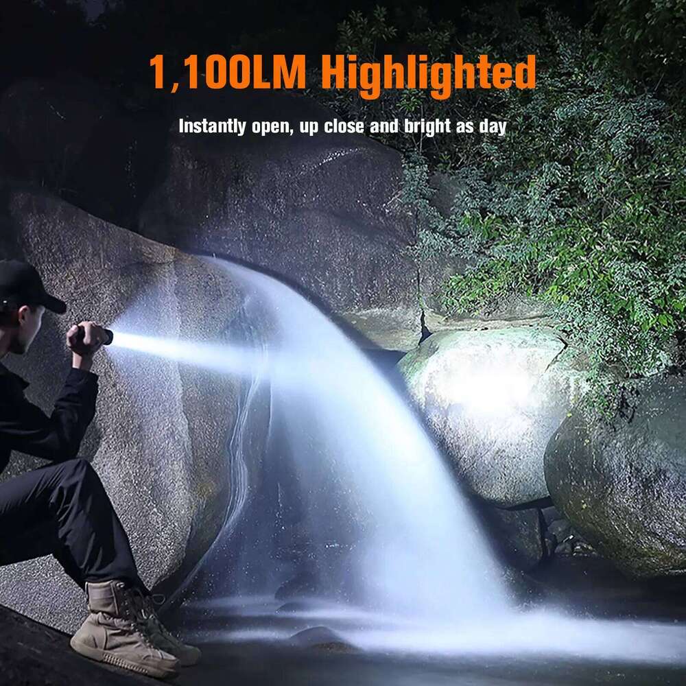 SUPERFIRE MI80-S LED Tactical Flashlight 1100Lumen EDC Torch 15W Powerful 18650 Portable Flash Light Fishing Camping Lantern Z260301