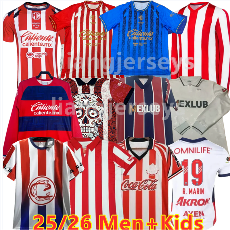 25 26 Retro Chivas De GUADALAJARA Home Away Soccer Jerseys MOZO C.COWELL R.MARIN RUIZ GARCIA CHICHARITO POCHP ALVARADO uniform men's football shirt 16-2XL