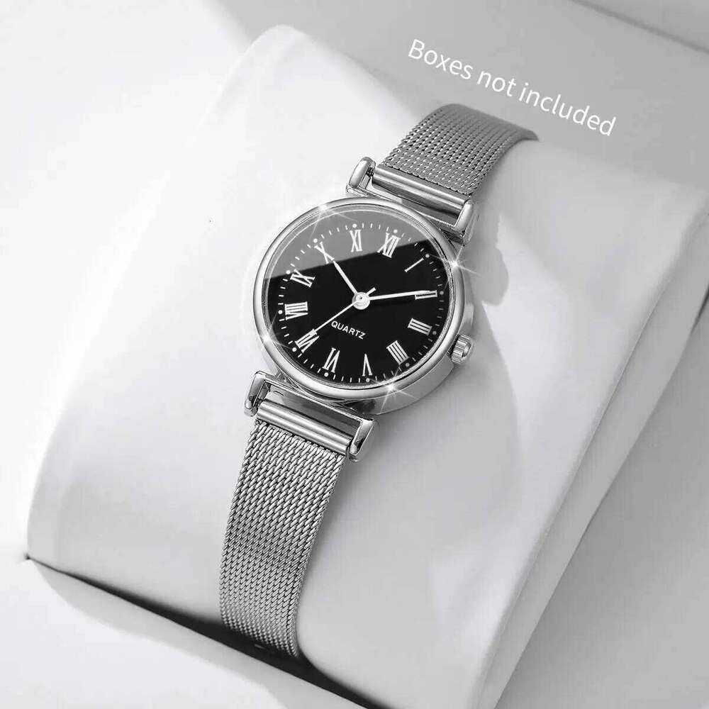 Fashion Roma Dial Women Quartz Casual Mesh Band Ladies Wristes Reloj MujerWithout Box H260228