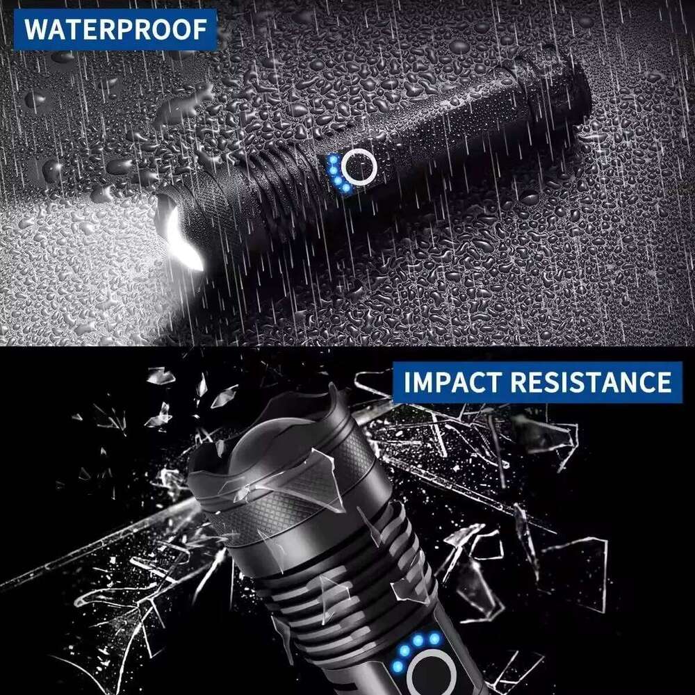 Powerful LED Flashlight USB Rechargeable Hand Light Telescopic Zoom Torch Lamp Outdoor Camping Fishing Lantern Z260301