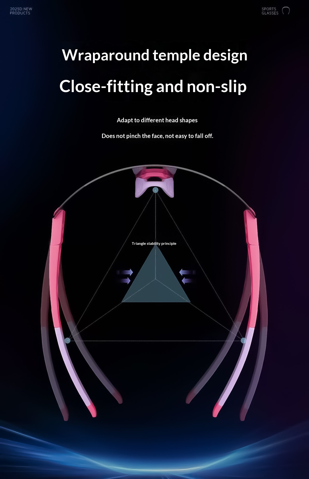 New style cycling goggles, comfortable to wear, fashionable and beautiful. The best accessory for challenging the limits Modern Design Protective Eyew