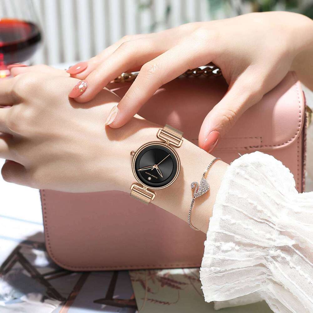 Hannah Martin Top Brand Original Women's 29mm Mini Dial Rose Gold Luxury Fashion Japanese Quartz Movement for Women H260228