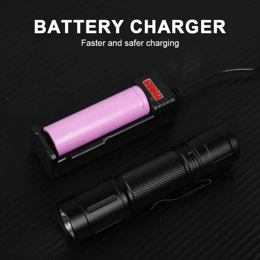 1200LM Portable Tactical Flashlight, 6 Lighting Modes, 360 Clip,High Brightness Torch Built-in 21700 Battery Emergency Light Z260301