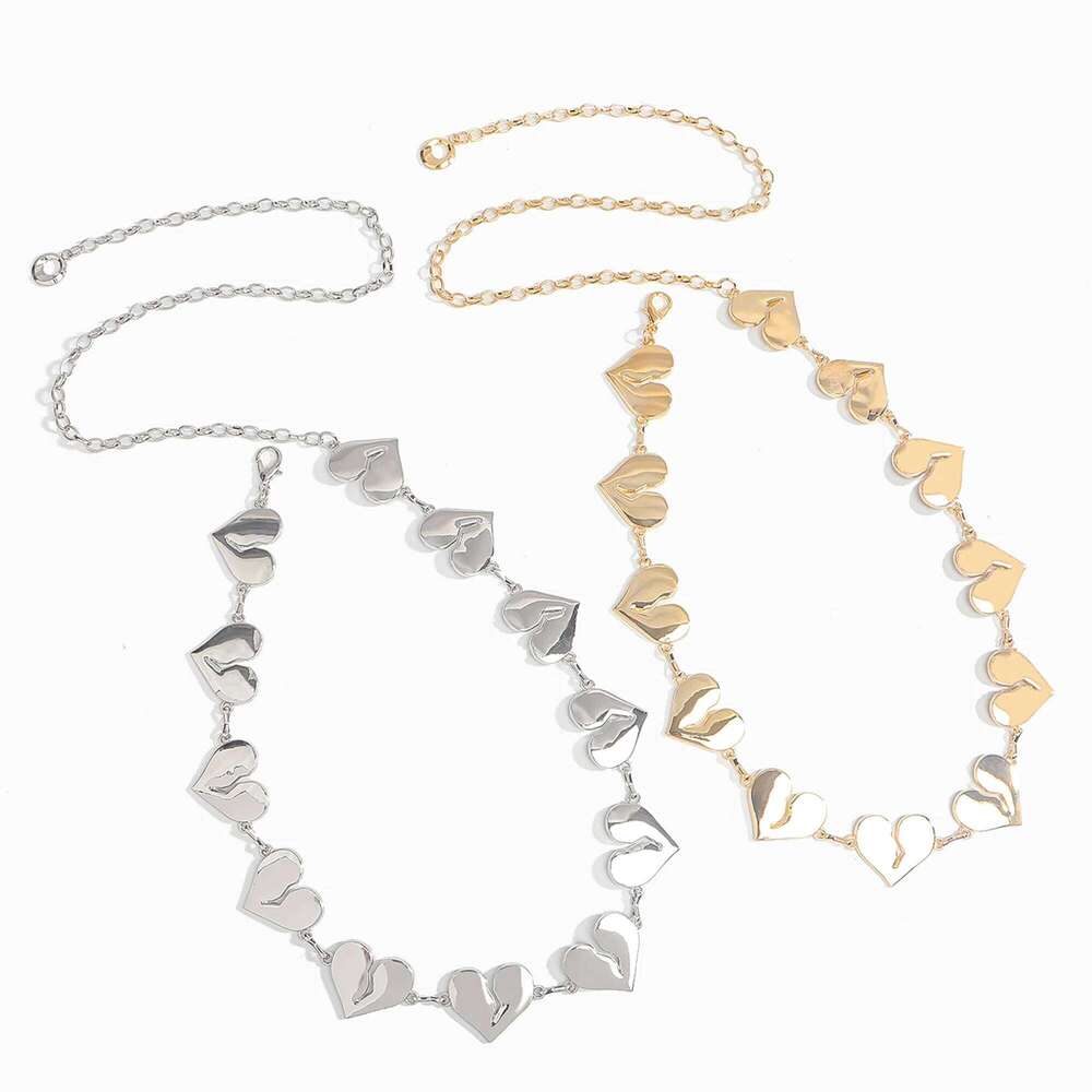 New heart-shaped fashion waist chain, a unique style high-end feel, suitable for pairing with skirts and pants. H260228