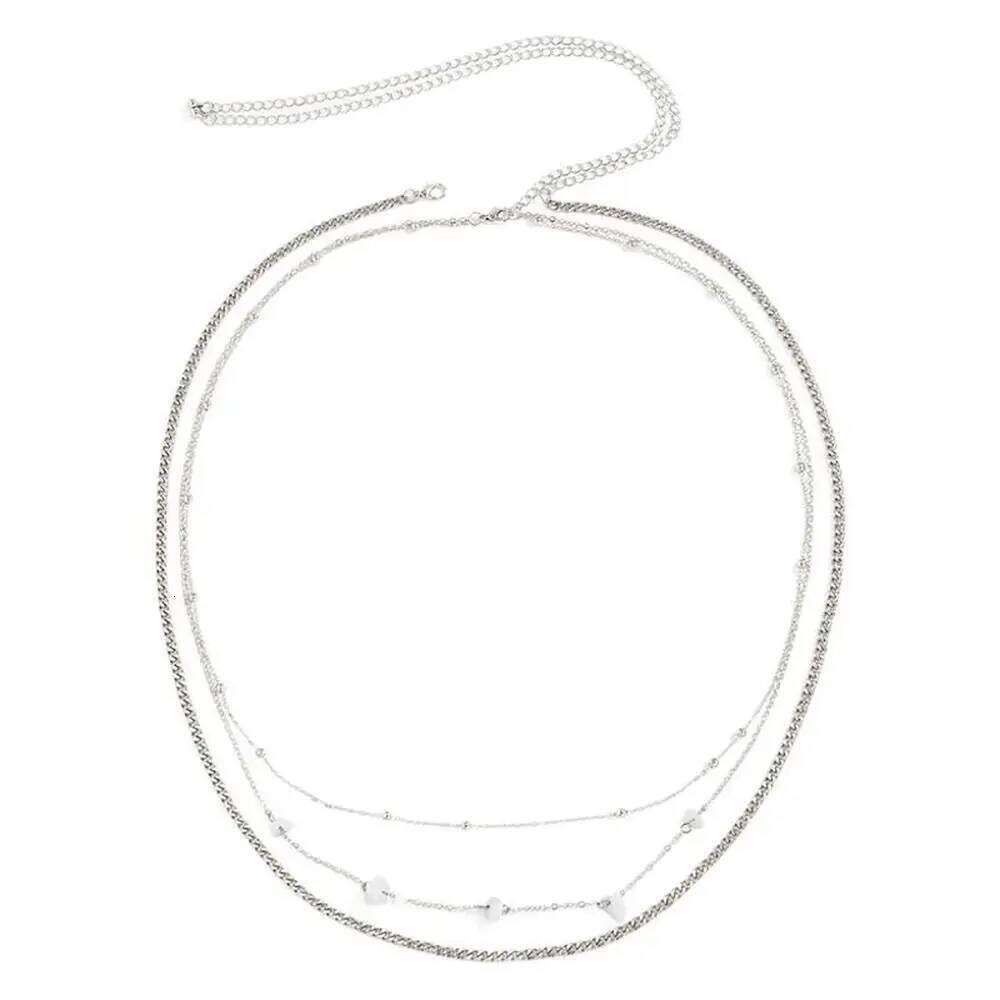 1Pcs Metal Alloy Rhinestone Waist Gold Multilayer Butterfly Shell Tassel Pendant Waistband Crystal Belly Body Chain H260228