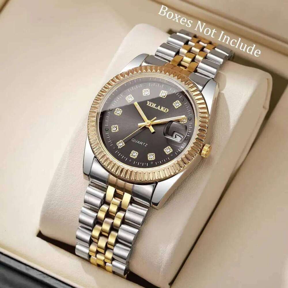 Fashion Rhinestone Women Quartz Men Business es with Calendar Clock GiftWithout Box H260228