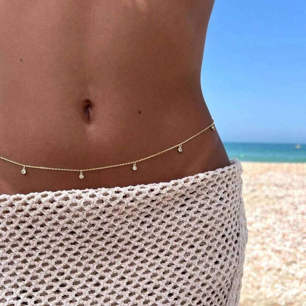 Waist For Women,Belly Chain Jewelry Waterproof Adjustable Beach Body Chains Layered H260228