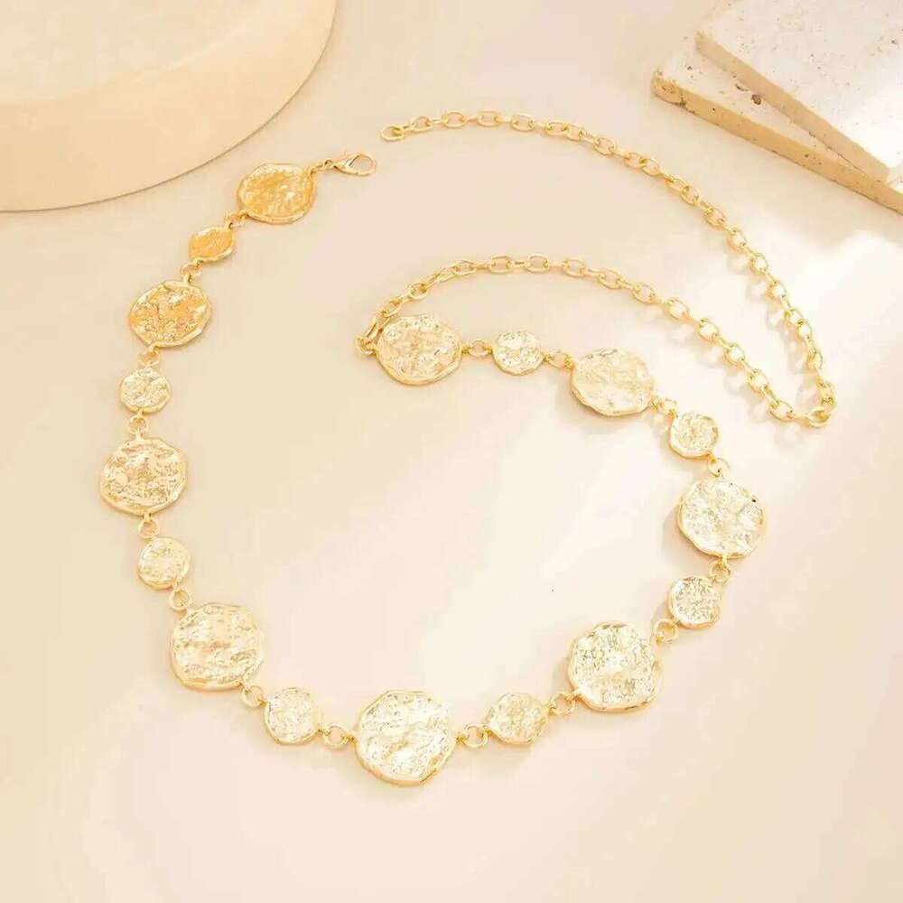Punk Gold Color Round Belly Waist Chains Women Summer Vacation Sexy Bikini Dress Body Chain Fashion Jewelry Accessory H260228