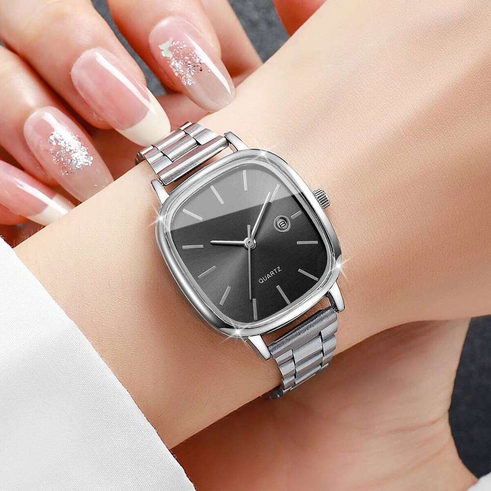 Elegant Square Dial Women Quartz Simple Ladies Calendar Wristes Reloj Mujer Girls Clock Gift Without Box H260228
