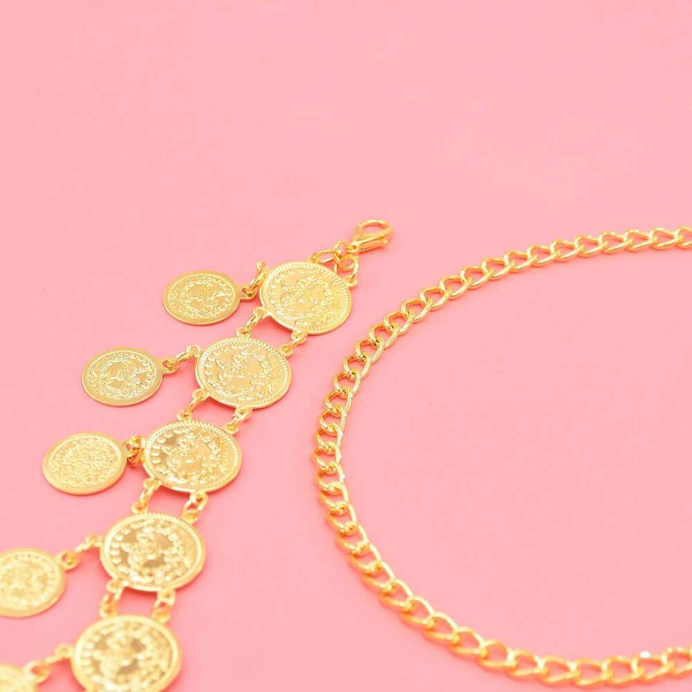 Luxury Golden Coins Tassel Waist Chain For Women Fashion Metal Carved Body Belly Trendy Jewelry Accessories Female Gifts H260228