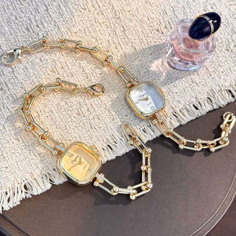 Brand Women Simple Square Green Dial Quartz Fashion Wristes Female Clock Girls Gifts Relogio Feminino H260228