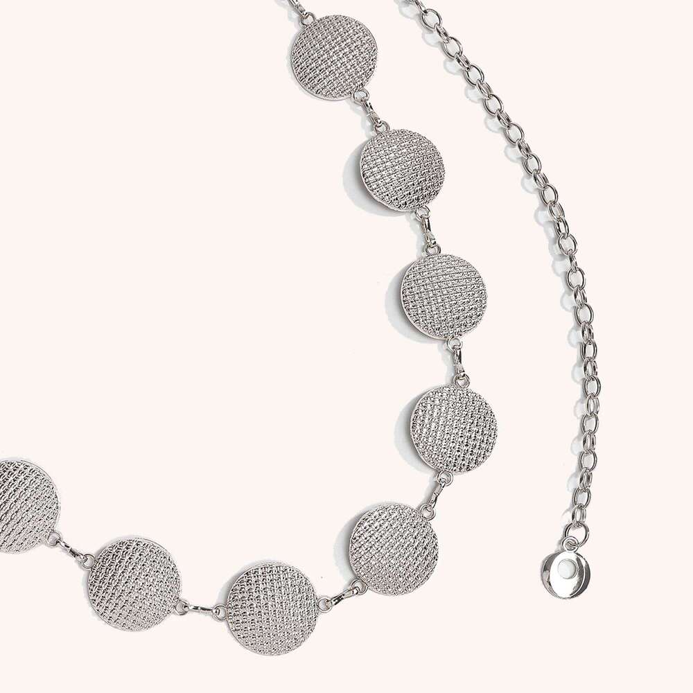 1pc Women's Fashionable Versatile Metal Texture Shell Waist Chain Belt Dress Decoration Single Piece New Arrival H260228