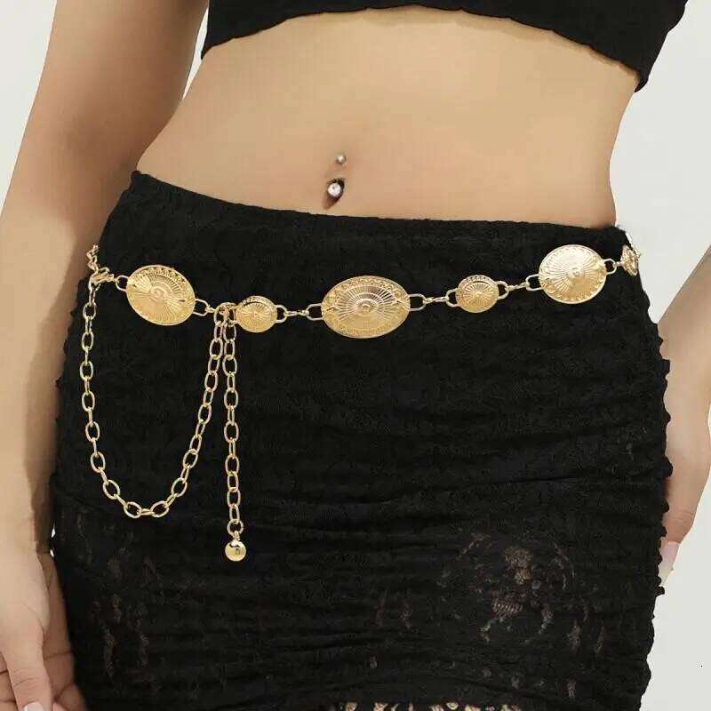 European American Cross Border New High Grade Metal Belt For Women Cinching Decoration Versatile Waist Chain Jewelry H260228