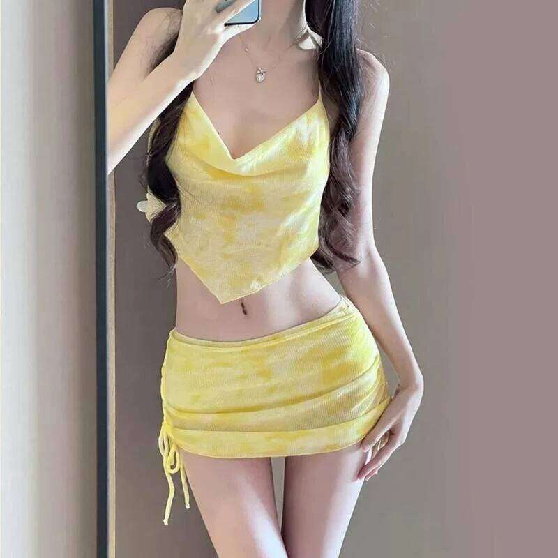 Women 3 Pcs Split Swimsuits with Cover Stylish Swimwear Push Up Bathing Suit for Vacations Beachwear Z260301