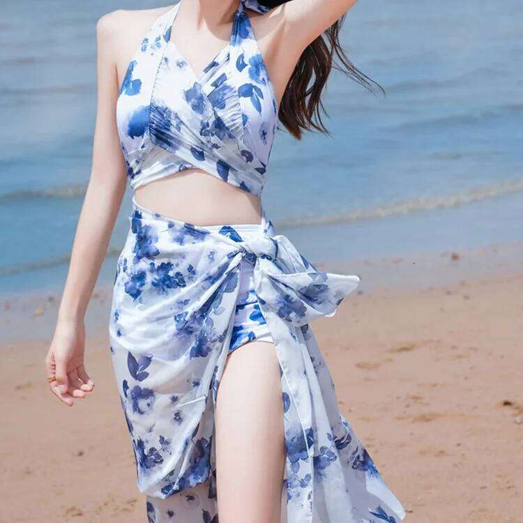 Swimsuit split bikini 3pcs resort seaside hot spring women swimsuit Z260301