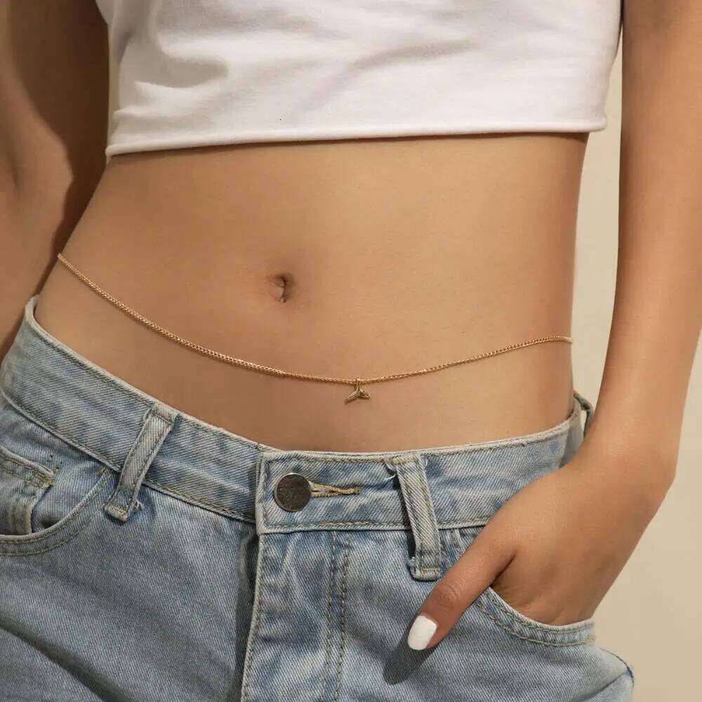 Adjustable Sexy Pearl Bikini Rhinestone Metal Punk Women Waist Chain Belly Belt Fashion Jewelry Body Necklace H260228