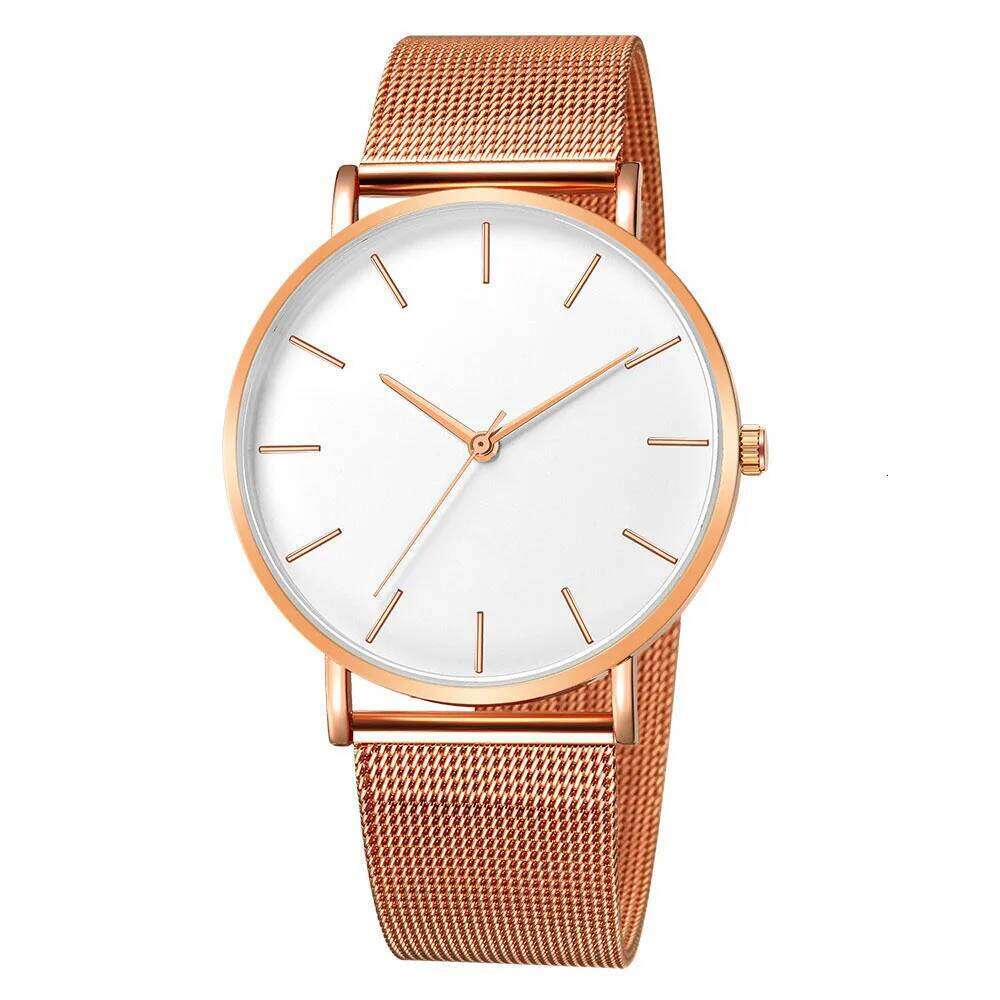 Rose Gold Women 2022 Women's Mesh Belt Ultra-thin Montre Femme Fashion Relojes Para Wrist es Reloj Mujer H260228