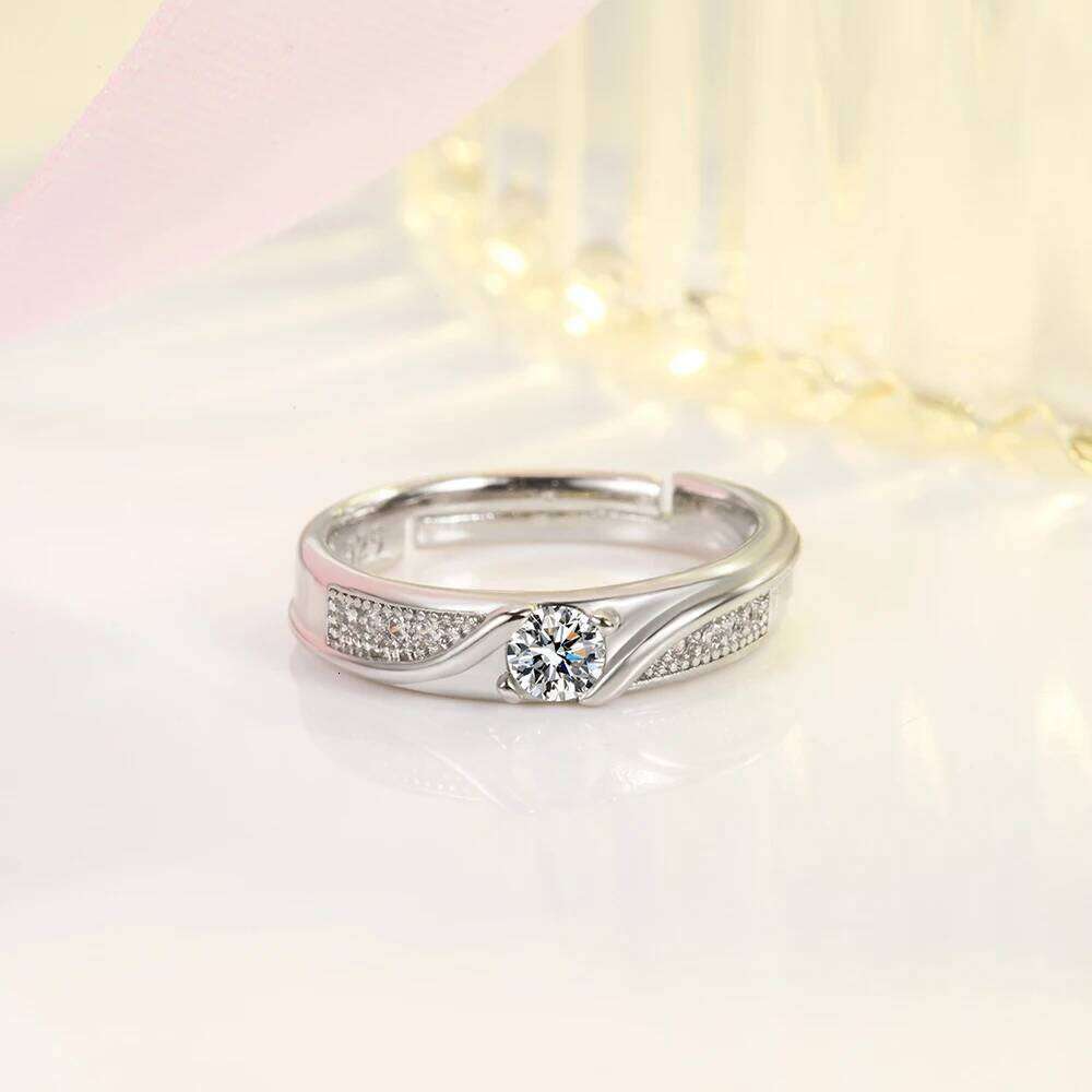 New Arrivals Women's 925 Sterling Silver High Quality Crystal Zircon Jewelry Fashion Couple Ring For Men XY0319 H260228