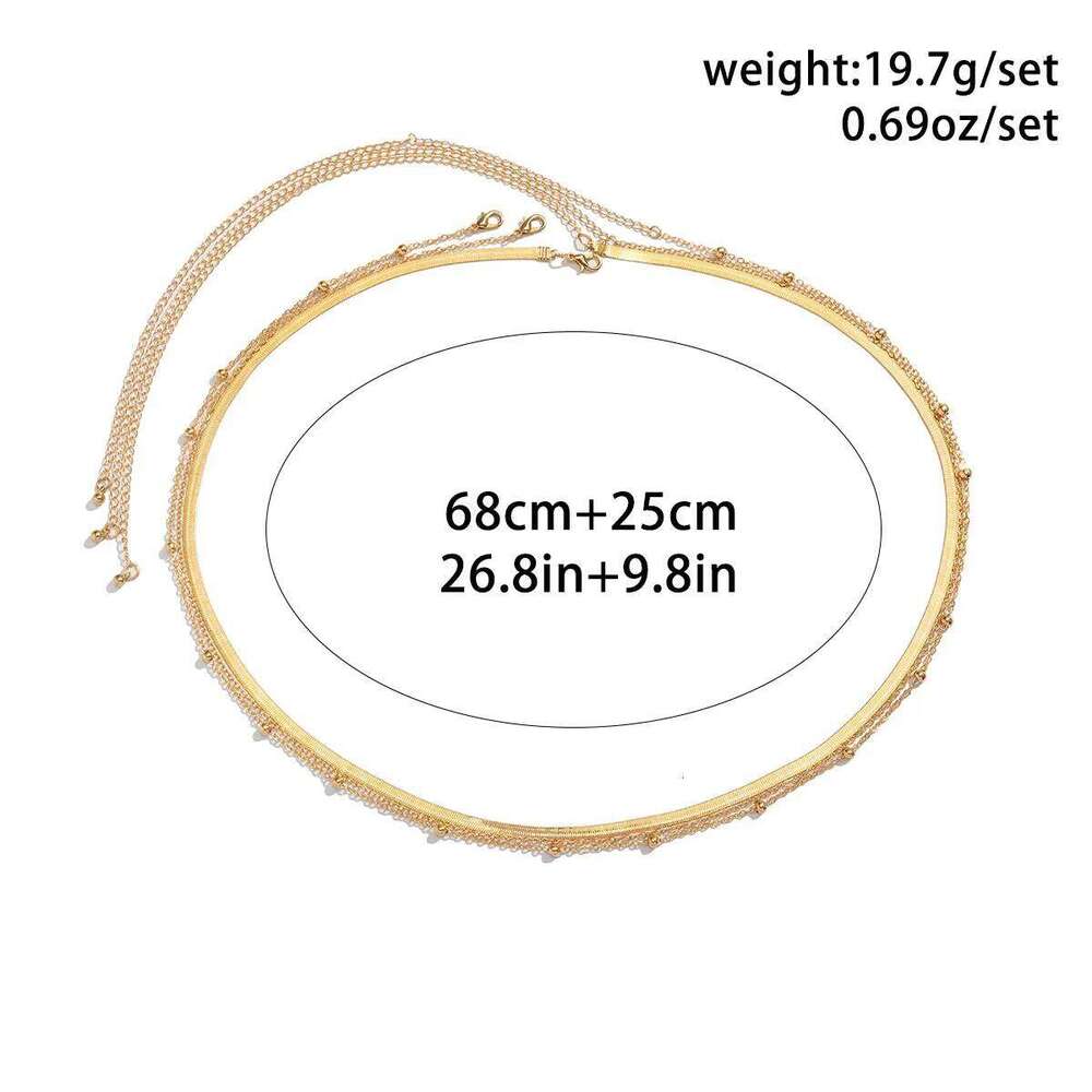 3Pcs/Set Bohemian Flat Snake Belly Waist Chain for Women Sexy Bikini Multilayer Thin Body Jewelry Summer Beach Accessory H260228