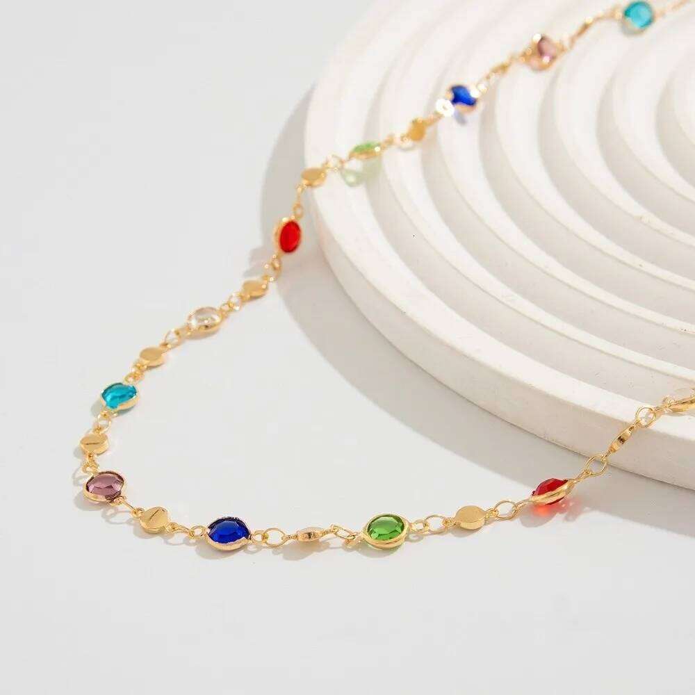 Trendy Elegant Belly Colorful adjustable Body Crystal Belt Chain for Women H260228