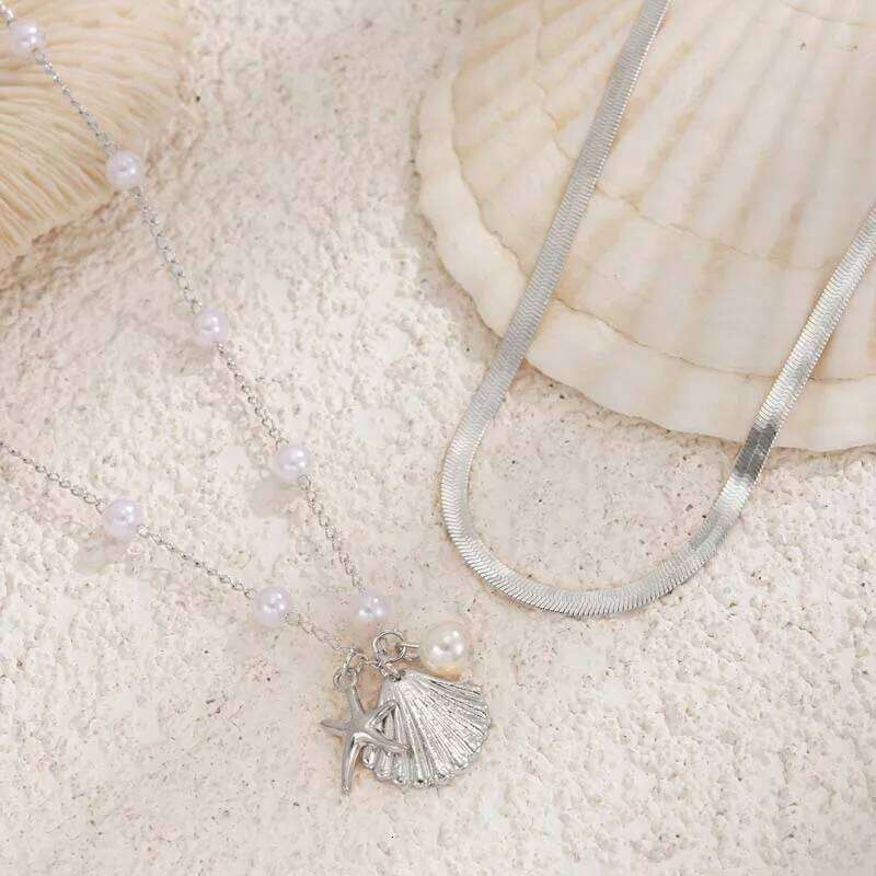 Fashion Metal Starfish Pendant Waist for Women Sexy Gold Color Pearl Beaded Snake Bone Belly Chain Jewelry Gifts H260228