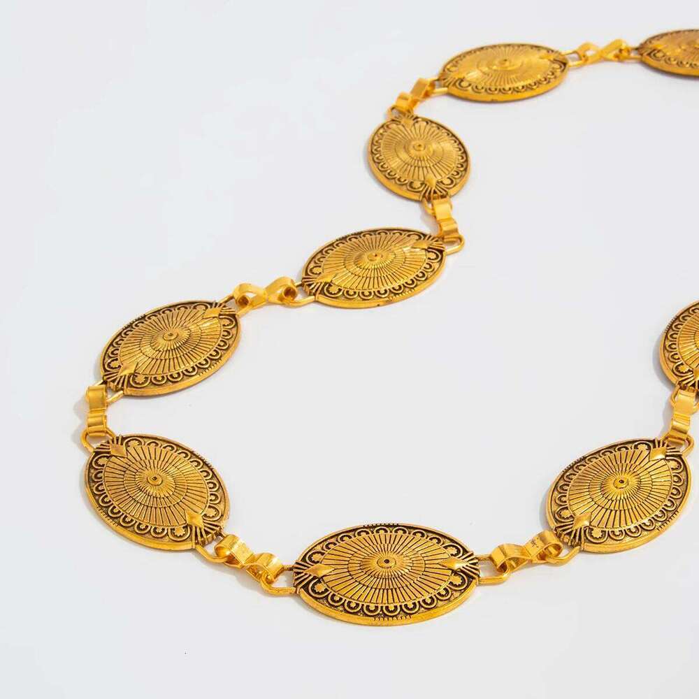 Ingemark Ethnic Gypsy Carving Coin Waist Belly Chain for Women Summer Bikinis Goth Adjustable Dress Jeans Belt Body Jewelry New H260228