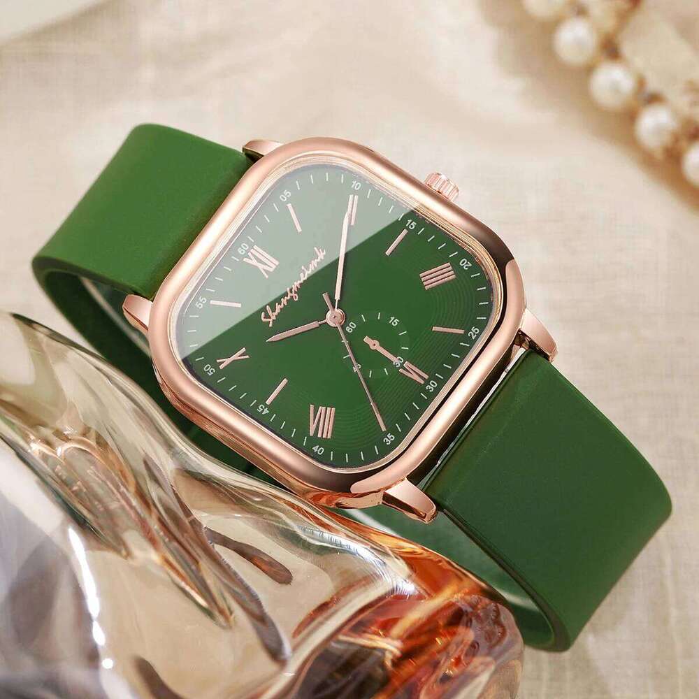 Fashion Square Women Quartz Casual Silicone Strap Ladies Wristes Reloj MujerWithout Box H260228