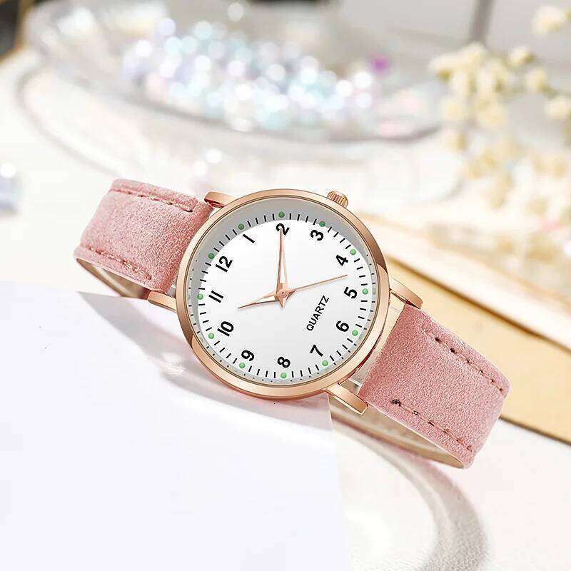 Fashion For Women Leather Quartz es Ladies Back Light Wrist Clock relogio feminino H260228