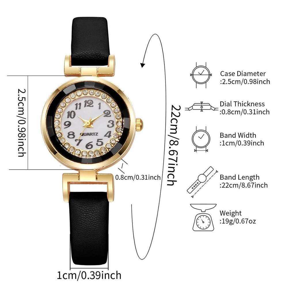 Fashion Small Arabic Women es Casual Leather Strap Quartz for Girls Clock Reloj Mujer H260228