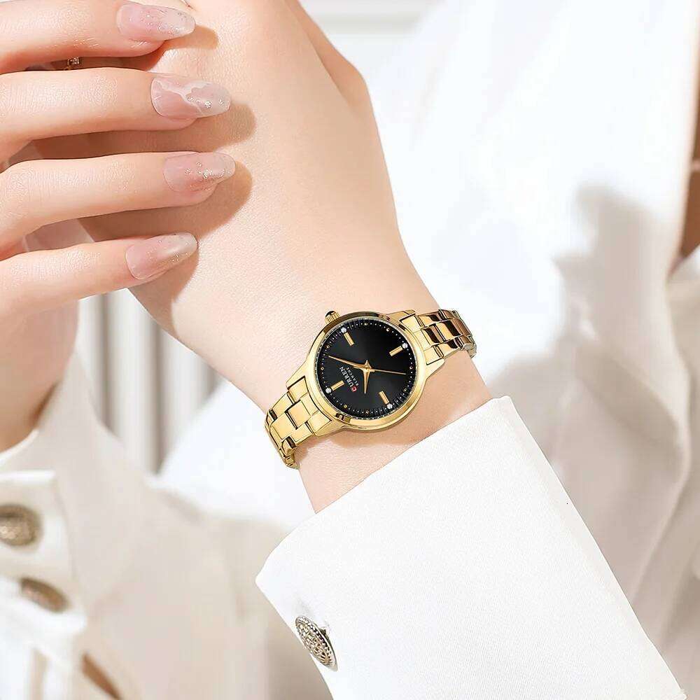 CURREN-Women's Simple Dial Wrist, Elegant and Charming Quart es for Lady, Fashion Brand H260228